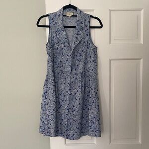 Tuckernuck Blue Floral Sleeveless Mini Dress